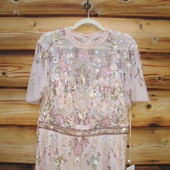 Mac Duggal 9136 EMBELLISHED HIGH NECK BUTTERFLY SLEEVE GOWN Dress - Picture 7 of 13